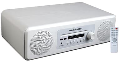 Minianläggning med Bluetooth, FM, CD och USB - Vit