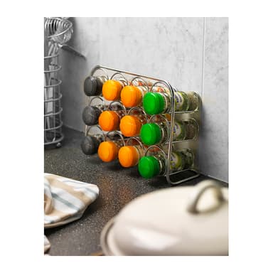 Pisa Spice Rack 12 Jar - chrome