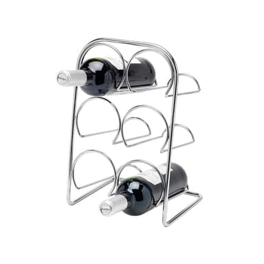 Pisa Wine Rack 6 Bottle - chrome