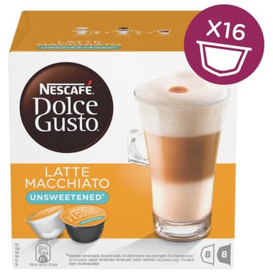 Dolce Gusto Kapslar - Latte Macchiato (sockerfri) Dolce Gusto Kapslar - Latte Macchiato (sockerfri)