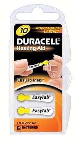 Duracell Batteri hörapparat DA10 Knappcell 1,4 V (6 st)