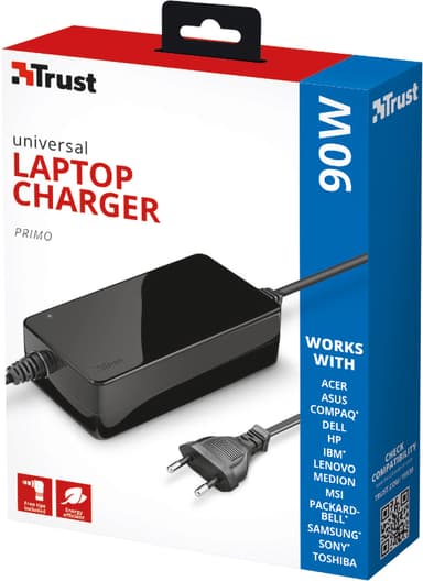 Trust Primo universal 90W laddare för bärbar dator