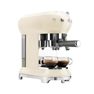 Smeg 50-talsstil Espressomaskin ECF01 (gräddvit)