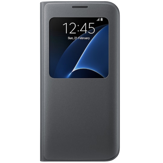Samsung S View Flip Cover till Galaxy S7 edge (svart)