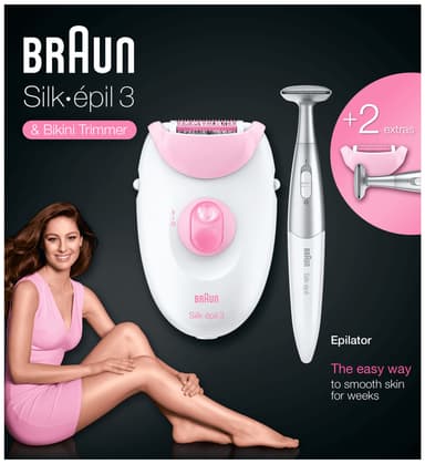 Braun Silk-épil 3 epilator SE3321 + bikini-trimmer