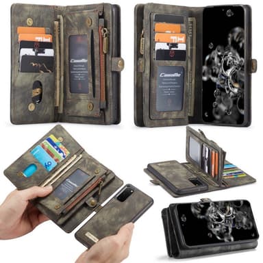 Multiplånbok CaseMe 11-kort Samsung Galaxy S20 (SM-G980F)  - Svart/Gr