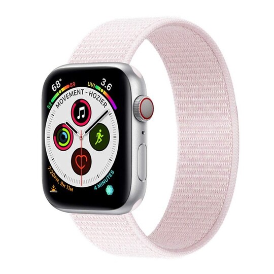Apple Watch 5 (44mm) Nylon Armband - Pearl Pink