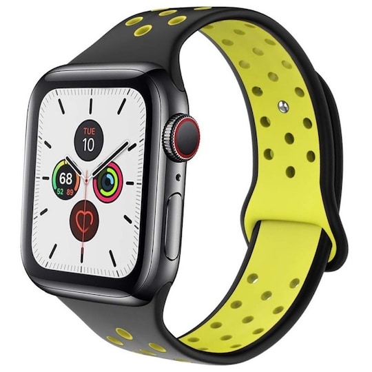EBN Sport Armband Apple Watch 5 (40mm) - Svart/gul