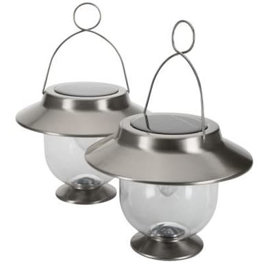Led lanternaset solcell 2-pack