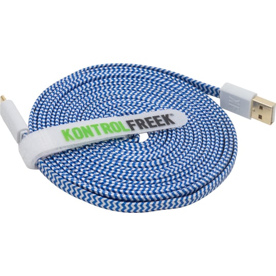 KontrolFreek USB gaming kabel för PS4 och Xbox One (blå/silver)