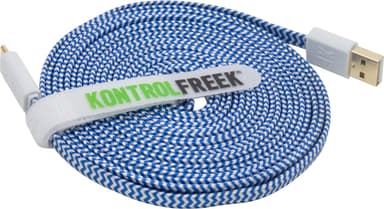 KontrolFreek USB gaming kabel för PS4 och Xbox One (blå/silver)