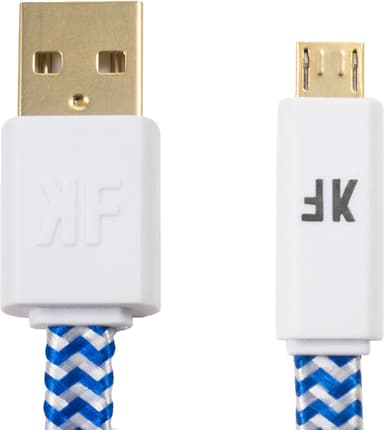 KontrolFreek USB gaming kabel för PS4 och Xbox One (blå/silver)