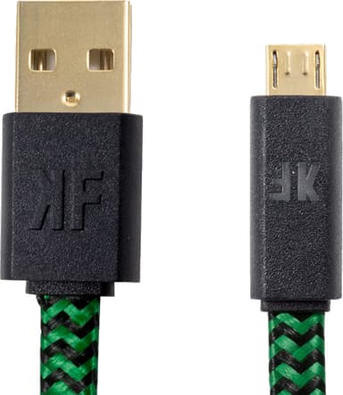 KontrolFreek USB gaming kabel för PS4 och Xbox One (grön/svart)
