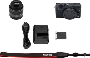 Canon EOS M200 BK M15 systemkamera + 15-45 mm objektiv