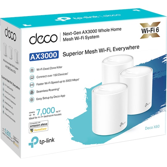 TP-Link Deco X60 mesh WiFi 6 router 3-pack