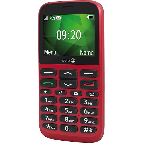 Doro 1375 mobiltelefon (röd) - Enbart 2G