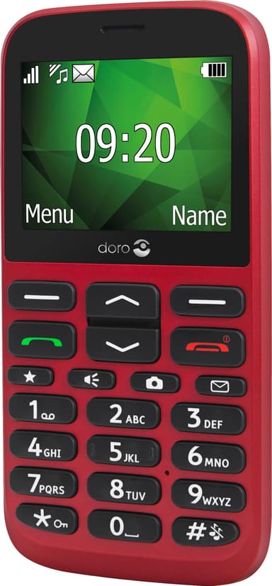 Doro 1375 mobiltelefon (röd) - Enbart 2G