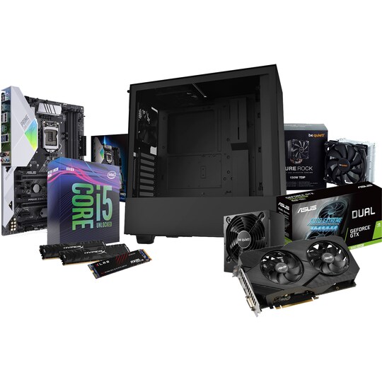 Edge E-Sport DIY stationär dator för gaming 2060S/Intel (svart)