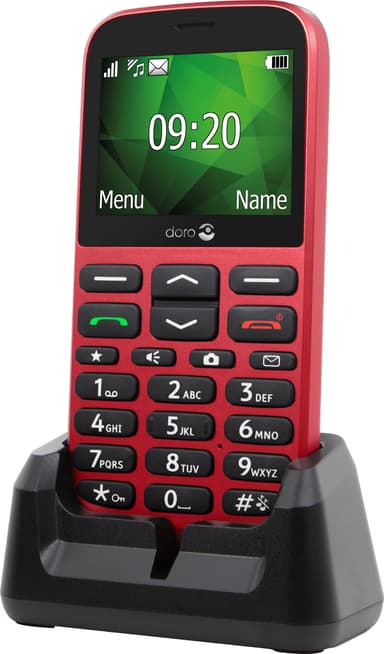 Doro 1375 mobiltelefon (röd) - Enbart 2G