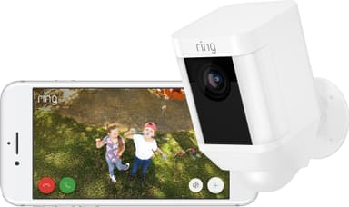 Ring Spotlight Cam Battery övervakningskamera (vit)