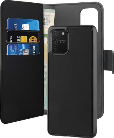 Puro 2-i-1 plånboksfodral för Samsung Galaxy S10 Lite (svart)