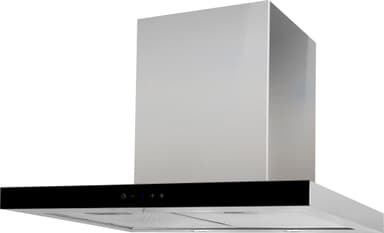 HERO 90B steel/black, wallhanging hood 90cm