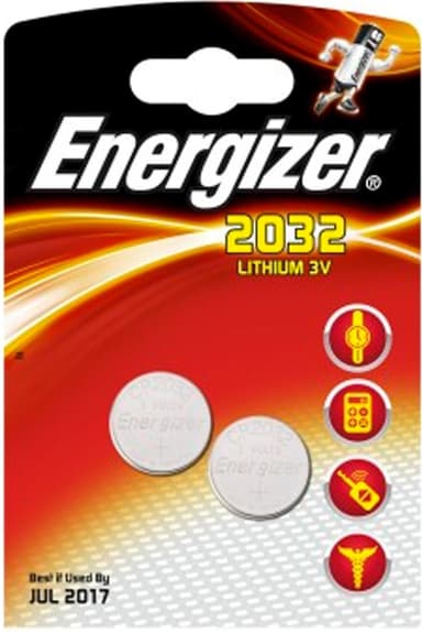 Energizer Batterier 3 Volt CR 2032 2st