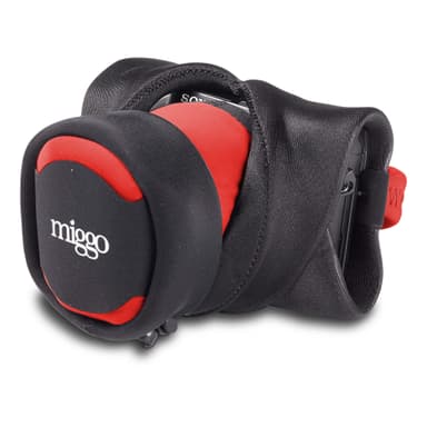MIGGO Kamerafodral/Grepp 30 Spegellösa Svart/Röd