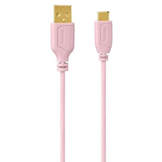 HAMA Kabel USB C Flexislim Rose 0.75m