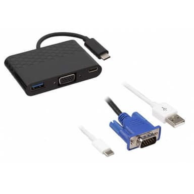 KIT Adapter USB-C 3.1 till VGA USB-A USB-C