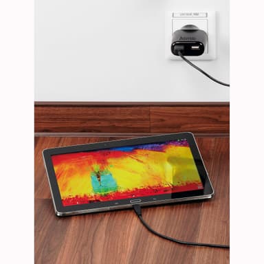 HAMA Laddare 220V 2xUSB 3.4A Svart