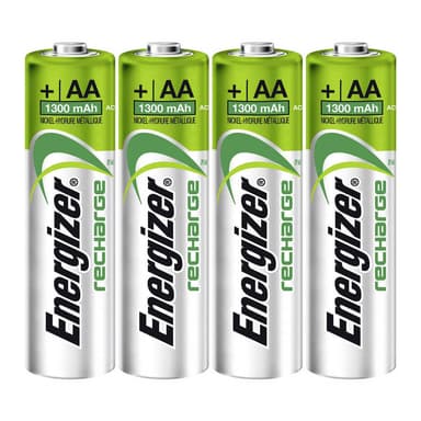 ENERGIZER Batteri AA/LR6 Laddbart Ni-Mh 1300mAh 4-pack