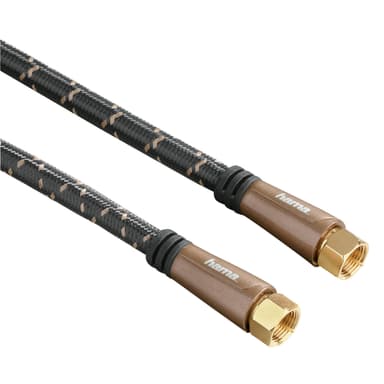 HAMA Kabel Antenn SAT 120dB F-Plug-F-Plug Svart 3m