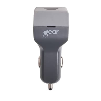 GEAR Laddare 12V 1xUSB-C PD 1xUSB A 2.4A PD 18W 3.0 För Mobil/PC/Mac Totalt 30W