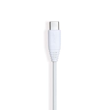 GEAR Laddkabel USB-C till USB-C 1.5m  USB-C 2.0 Vit Rund Kabel