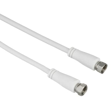 HAMA Kabel Antenn SAT 90dB F-Plug-F-Plug Vit 10m
