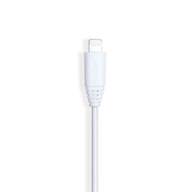 GEAR Laddkabel Lightning 1m Vit MFI Rund Kabel