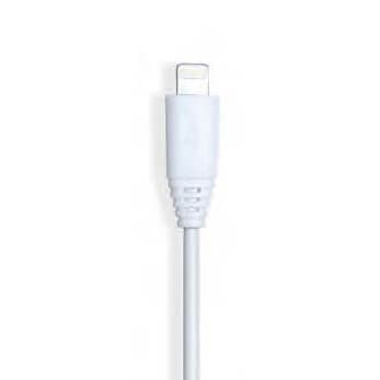 GEAR Laddkabel USB-C till Lightning 1.5m  USB-C 2.0 Vit Rund Kabel