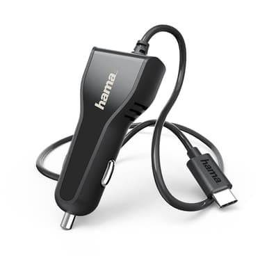 HAMA Laddare 12V USB-C PD 27W 3A fast Kabel 1m Svart