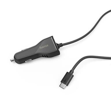 HAMA Laddare 12V USB-C PD 27W 3A fast Kabel 1m Svart