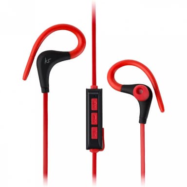 KITSOUND Hörlur Race Röd In-Ear Trådlös Mic