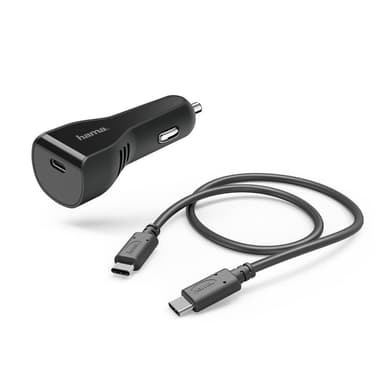 HAMA Laddare 12V USB-C PD 27W 3A lös Kabel 1m Svart