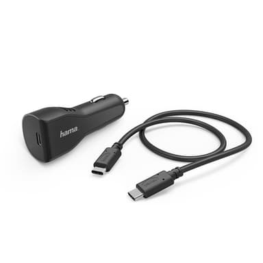 HAMA Laddare 12V USB-C PD 27W 3A lös Kabel 1m Svart