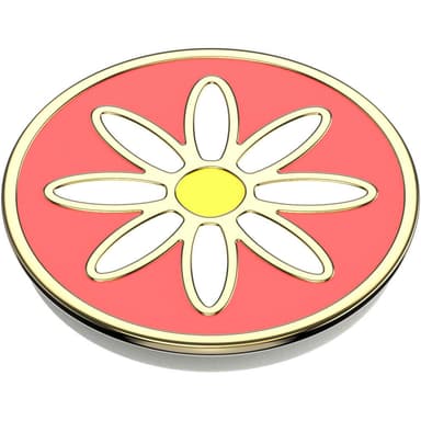 POPSOCKETS Enamel Quaint Daisy Coral Avtagbart Grip med Ställfunktion Premium