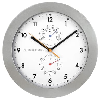 HAMA Väggklocka PG300 Radiokontrollerad Termo-/Hygrometer