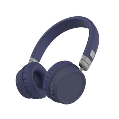 KITSOUND Hörlur Harlem On-Ear Trådlös Blå Mic