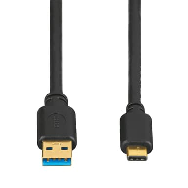 HAMA Kabel USB-C-USB-A 3.1 Hane-Hane Guld Svart 1.8m