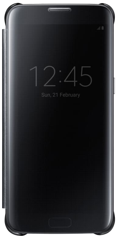 Samsung Clear View Cover Galaxy S7 edge (svart)