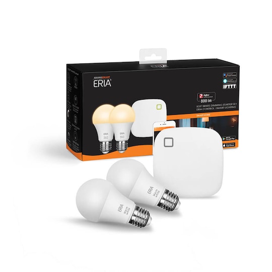 Aduro Smart Eria WarmWhite LED startpaket med Zigbee-hubb AS15066046