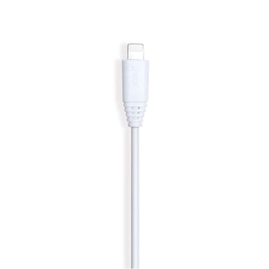 GEAR Laddkabel Lightning 0.3m Vit Rund Kabel